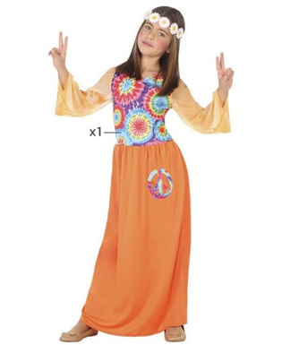  Verkleidung für Kinder Hippie Orange (1 Pc), fig. 2 