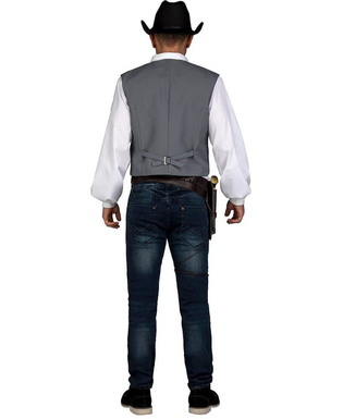  Déguisement pour Adultes My Other Me Gris Cow-boy Taille M/L Gilet, fig. 2 