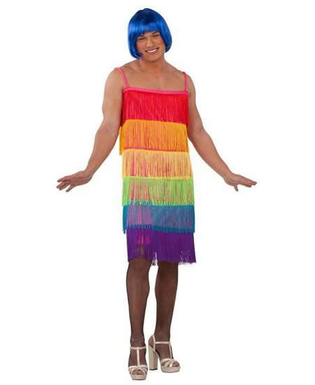  Déguisement pour Adultes My Other Me Rainbow  Robe Avec franges Taille 54, fig. 3 