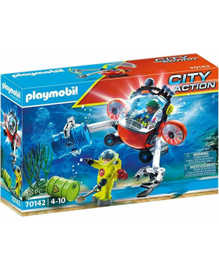  Playset Playmobil City Action Environment Mission U-Boot 70142 (58 pcs), fig. 1 