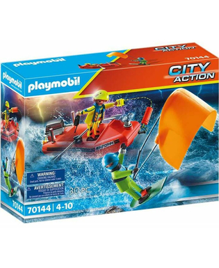  Playset Playmobil City Action Kitesurfer Rescue With Speedboat 70144 (30 pcs), fig. 1 