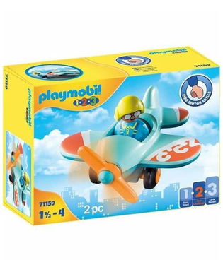  Playset Playmobil 1.2.3 Plane 71159 2 Stücke, fig. 1 