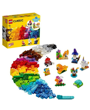  Playset Classic Transparent Bricks Lego 11013, fig. 1 