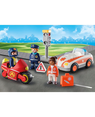  Playset Playmobil 71156 1.2.3 Day to Day Heroes 8 Stücke, fig. 4 