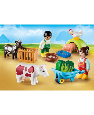  Playset Playmobil 1.2.3 Fun in the Farm 71158  12 Stücke, fig. 3 