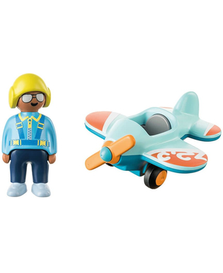  Playset Playmobil 1.2.3 Plane 71159 2 Stücke, fig. 4 