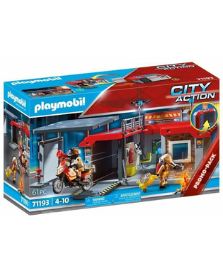  Playset Playmobil 71193 Feuerwehrmann 61 Stücke, fig. 1 