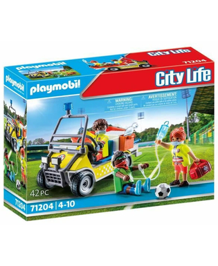  Spielset Fahrzeuge Playmobil 71204 Fussballspieler 42 Stücke, fig. 1 