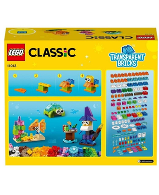  Playset Classic Transparent Bricks Lego 11013, fig. 3 