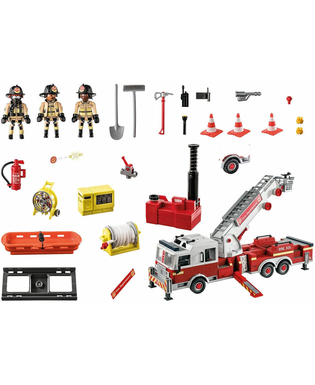  Spielset Fahrzeuge Playmobil US Tower Ladder City Action 70935 Feuerwehrauto (113 pcs), fig. 7 