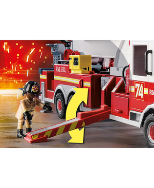  Spielset Fahrzeuge Playmobil US Tower Ladder City Action 70935 Feuerwehrauto (113 pcs), fig. 5 