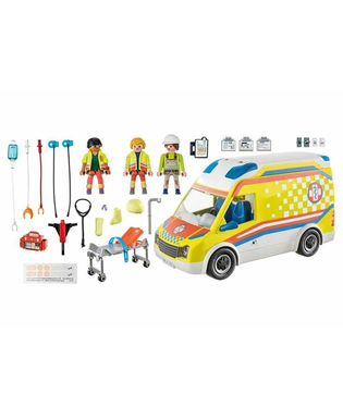  Playset Playmobil 71202 City Life Ambulance 67 Stücke, fig. 6 