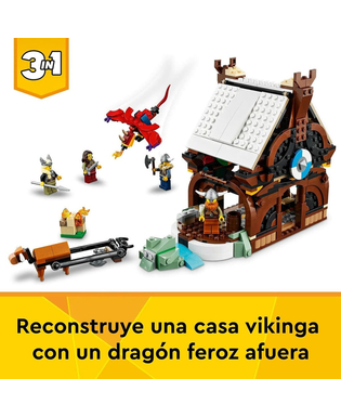  Playset Lego 31132 Creator 3-in-1 Viking Ship and Midgard Serpent (1192 Stücke), fig. 5 