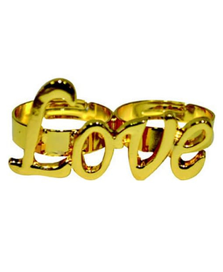  Goldener Hippie Ring Love, fig. 1 