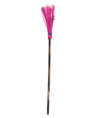  Magischer Hexen-Besen Halloween-Accessoire pink-braun 95cm, fig. 1 