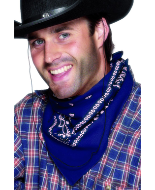  Bandana biker ou cowboy bleu, fig. 1 