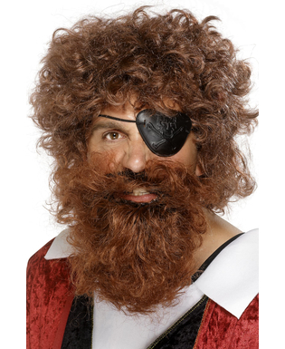  Barbe pirate marron homme, fig. 1 