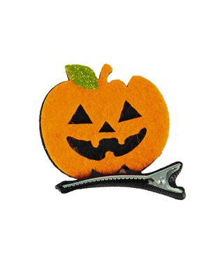  Süße Kürbis-Haarklammer Accessoire für Halloween schwarz-orange 5 x 5 cm, fig. 1 