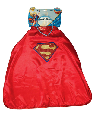  Cape et Serre-tête Supergirl™ Super Hero Girls™ enfant, fig. 1 