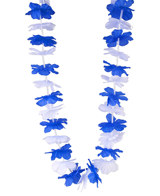  Hawaiianische Fan-Halskette, blau und weiß, Finnland, für Erwachsene, fig. 1 