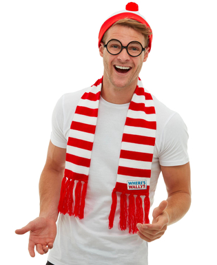  Wo ist Walter™-Accessoire-Set für Herren Faschingszubehör rot-weiss, fig. 1 