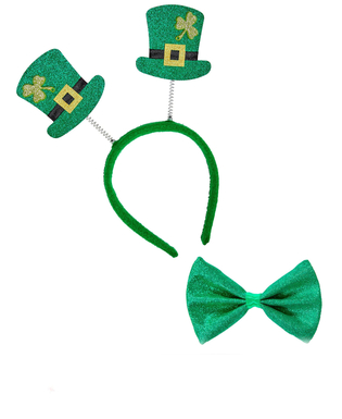  Kit serre-tête et noeud papillon adulte Saint Patrick, fig. 1 