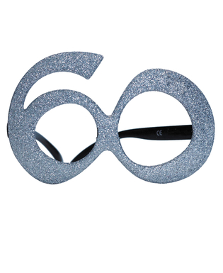  60. Geburtstag Spaßbrille für Erwachsene silber, fig. 1 