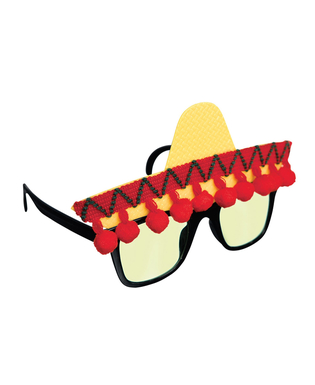  Witzige Fiesta Mexiko Brille für Erwachsene gelb-rot, fig. 1 