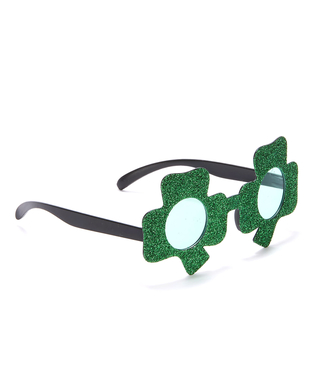  Lunettes pailletées vertes trèfle Saint-Patrick adulte, fig. 1 