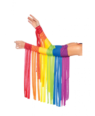  Regenbogen-Fransenmanschetten für Erwachsene, fig. 1 