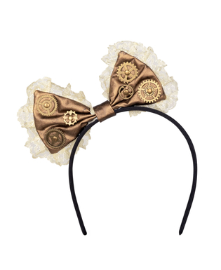  Steampunk-Haarreif für Damen Schleife Kostüm-Accessoire bronzefarben, fig. 1 