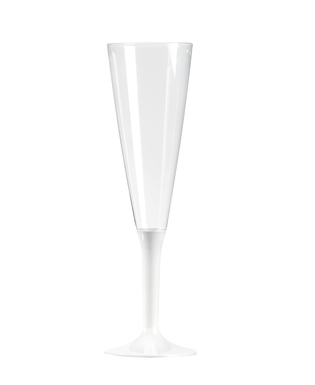  10 Flûtes à champagne pied blanc 150 ml, fig. 1 