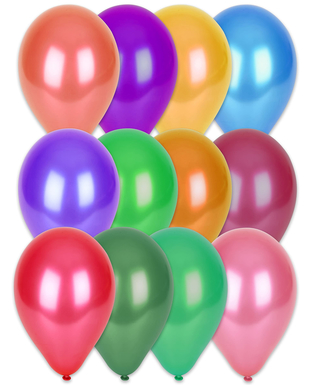  100 Ballons multicolores métallisés 29 cm, fig. 1 