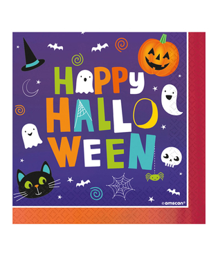  16 Serviettes en papier Halloween Friends 33x33 cm, fig. 1 