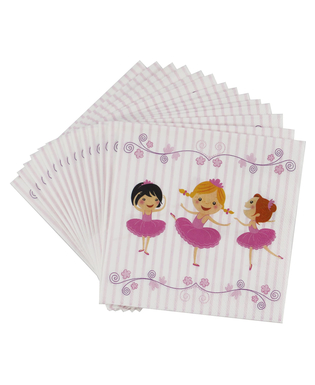  20 Serviettes en papier ballerines 33 x 33 cm, fig. 1 