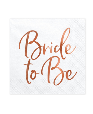  20 Serviettes en papier Bride to be rose gold 33 x 33 cm, fig. 1 