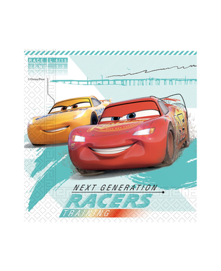  20 Serviettes en papier compostable Cars 3™ 33 x 33 cm, fig. 1 