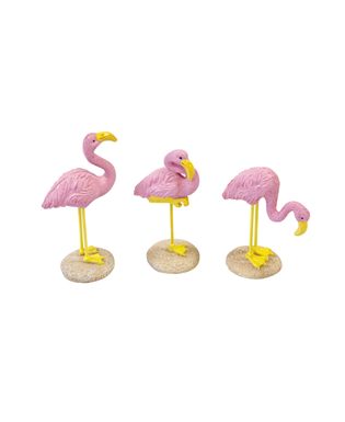  1 rosa Flamingo aus Harz 3,5 x 10 cm, fig. 1 