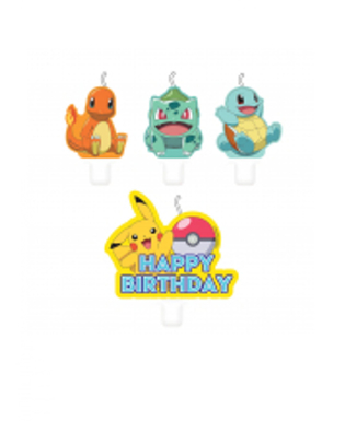  Pokémon™-Kerzen für Kuchendeko Kindergeburtstag 4 Stück bunt, fig. 1 