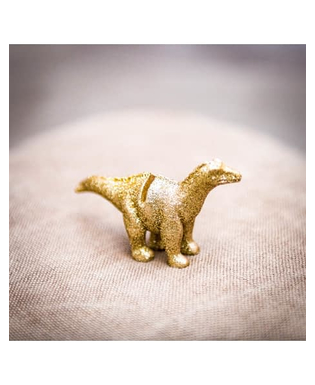  Dinosaurier-Platzkarten-Halter für Geburtstage 4 Stück gold 9,5 x 5 cm, fig. 1 