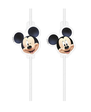  4 Pailles médaillon en plastique Mickey™, fig. 1 