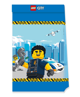  Lego City™-Partytaschen aus FSC®-Papier 4 Stück bunt, fig. 1 