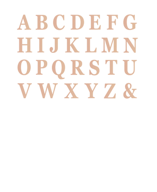  Buchstaben-Set Raumdekoration klebend 48 Stück rosegold 13,5 cm, fig. 1 