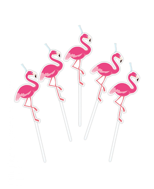  5 Bougies sur pics flamingo party 3 cm, fig. 1 