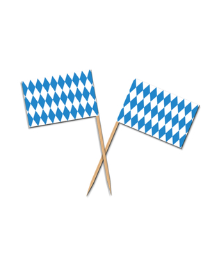  50 Partypicker für eine Bayern-Mottoparty Tischzubehör blau-weiss, fig. 1 