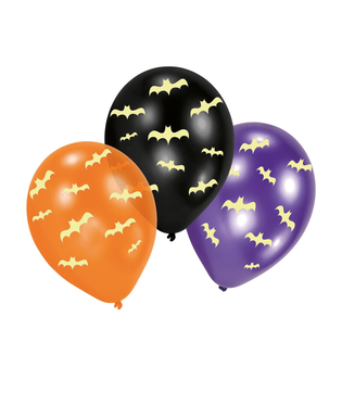  6 Ballons en latex chauve-souris phosphorescentes 27,5 cm, fig. 1 