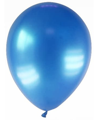  12 Ballons métallisés bleu foncé 28 cm, fig. 1 