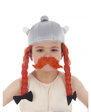  Obelix™-Lizenzartikel Helm Kostümzubehör für Kinder grau-orange, fig. 1 