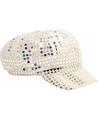  Casquette disco à sequins argent adulte, fig. 1 