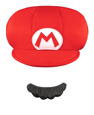  Kappe und Schnurrbart Mario™ für Kinder, fig. 1 